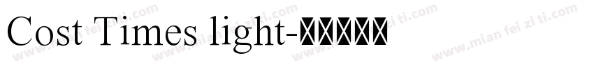 Cost Times light字体转换